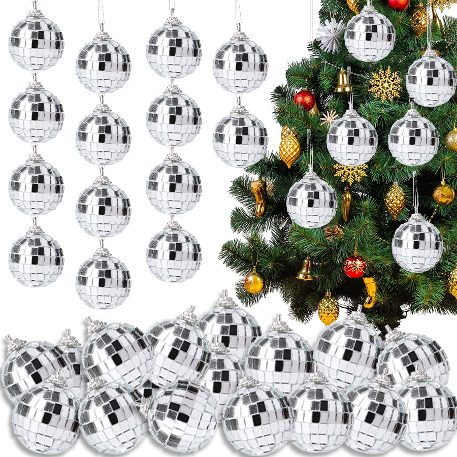 Disco Ball Mirror - 3-24Pcs Mirror Disco Ball Christmas Ball