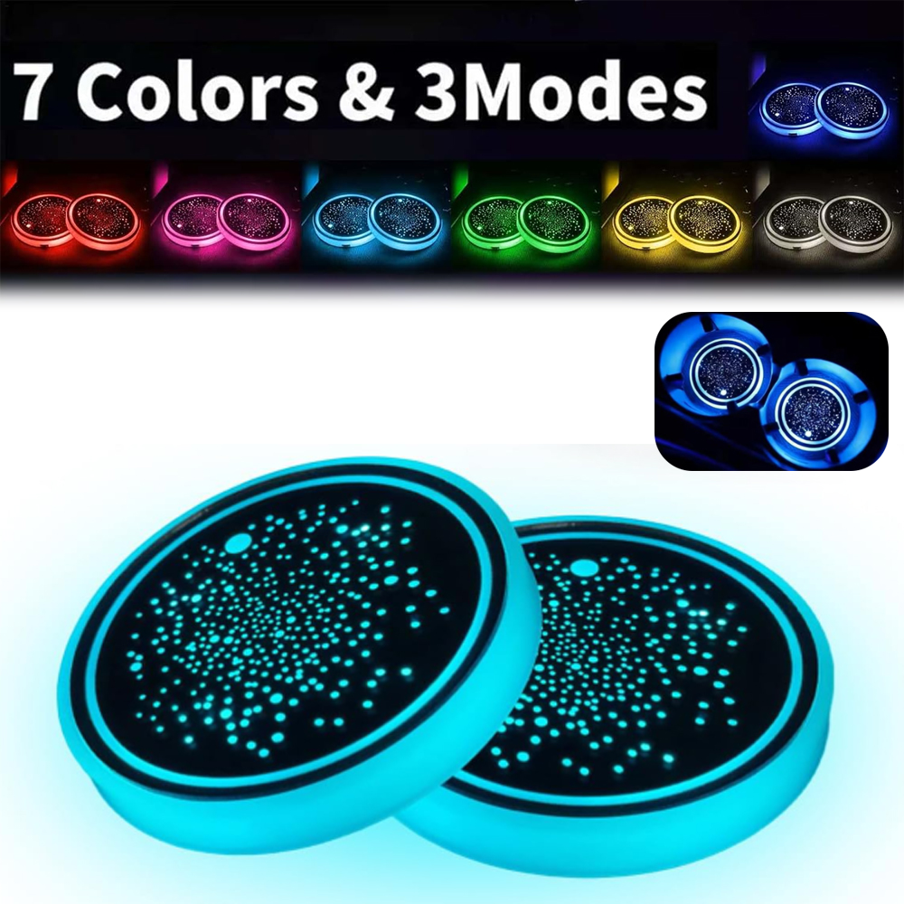 Lzpz Rui Decor Lighting Store - 1/2PCS LED Car Cup Holder Lights