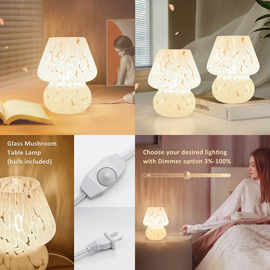 Mushroom Table Lamp - Cute Mushroom Lamp Small Bedside Table