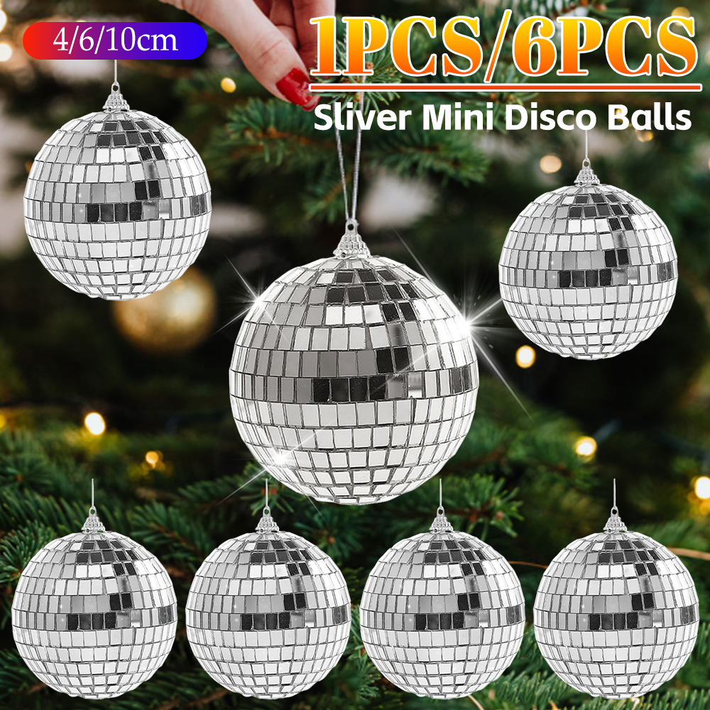 Disco Ball Mirror - 6pcs 4/6/10cm Mirror Disco Ball Stage