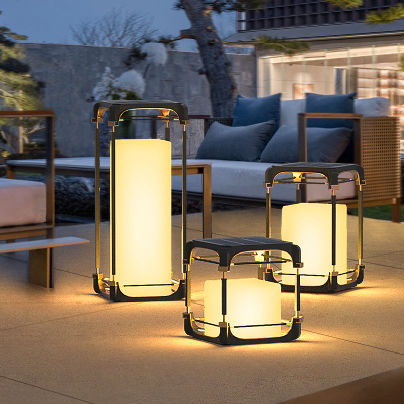 Decor Lighting Lamps - Luminous floor lamp courtyard solar LED