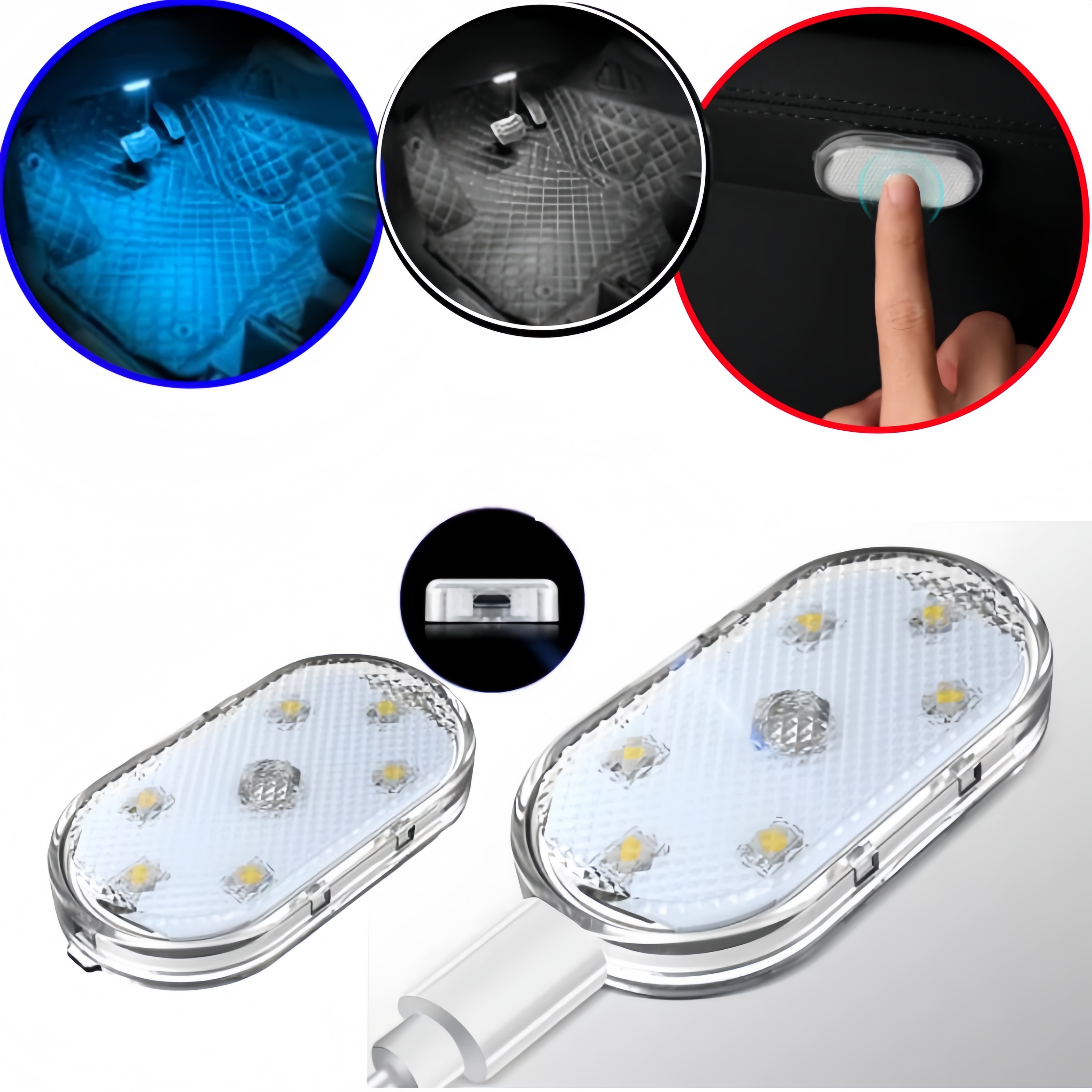 Lzpz Rui Decor Lighting Store - Rechargeable LED Car Touch Light USB