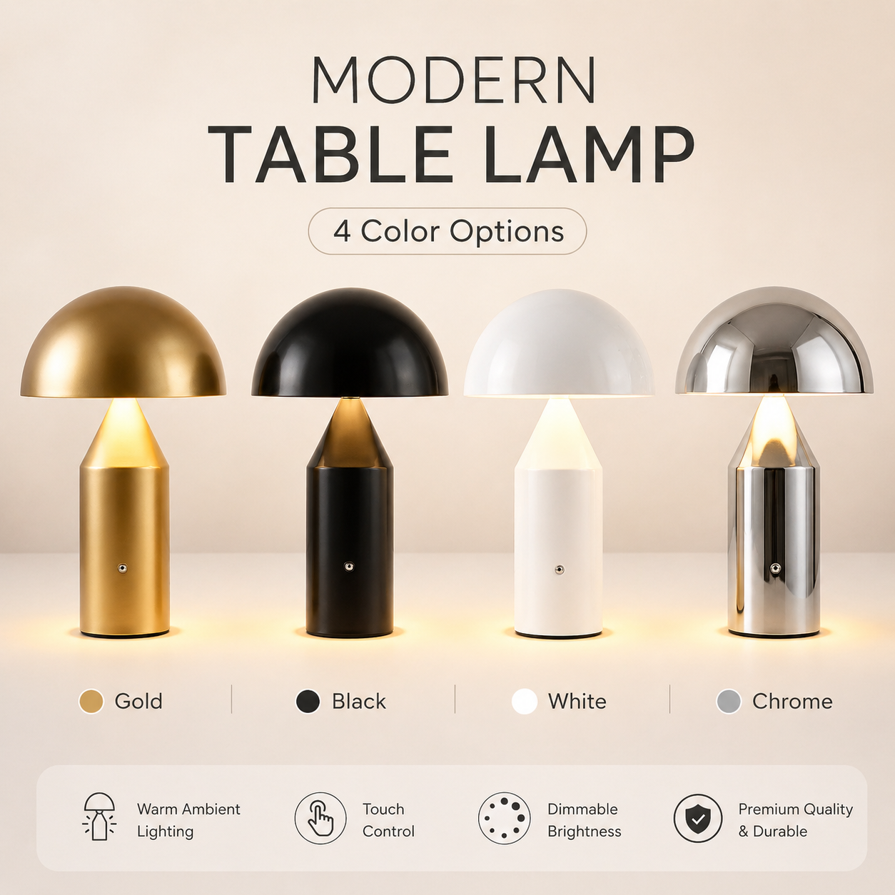 Metal Mushroom Table Lamp Mode - Mushroom Table Lamp recensione e prezzo