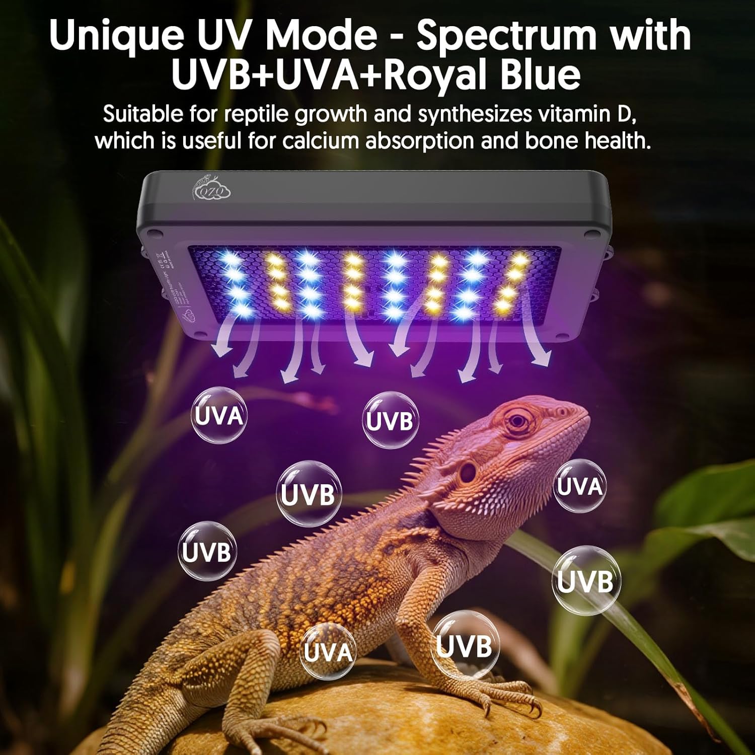 24W LED UVA UVB Reptile Lamp w - Gecko Lighting & Decor recensione e prezzo