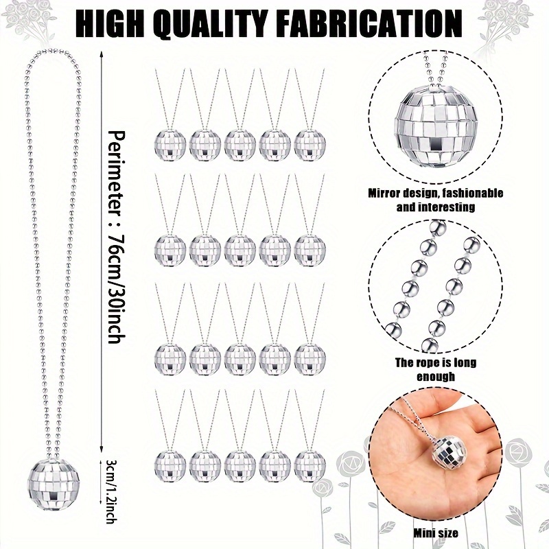 5pcs 3cm Mini Mirror Disco Bal - Disco Ball Mirror recensione e prezzo