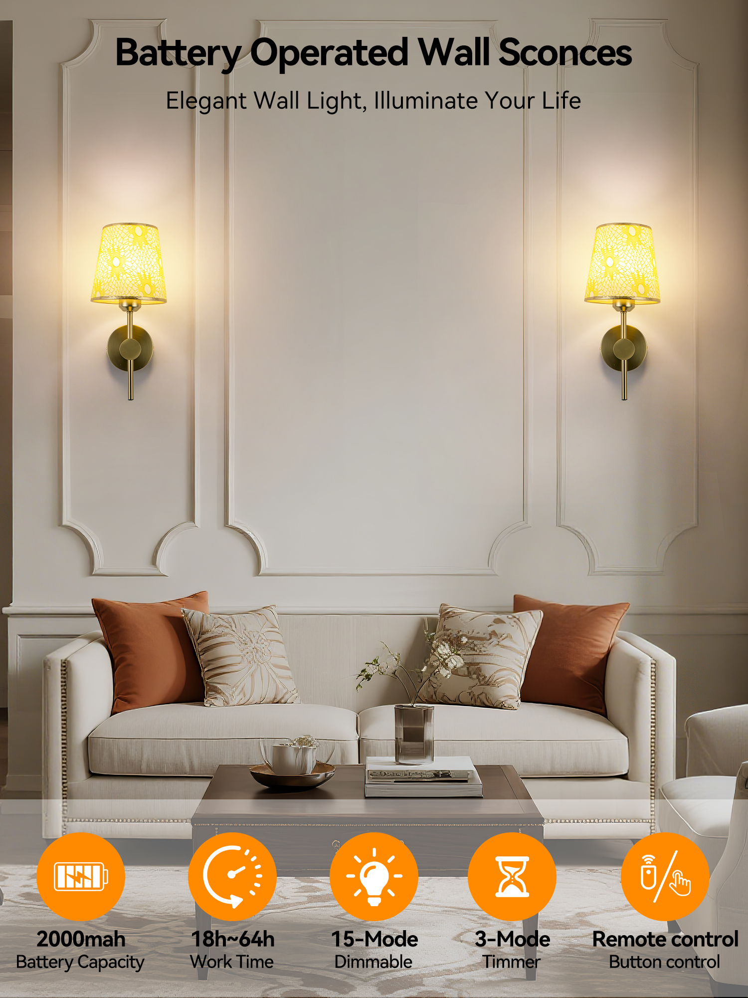 Battery-Powered Wall Light, Re - Touch Dimmer Lamp recensione e prezzo