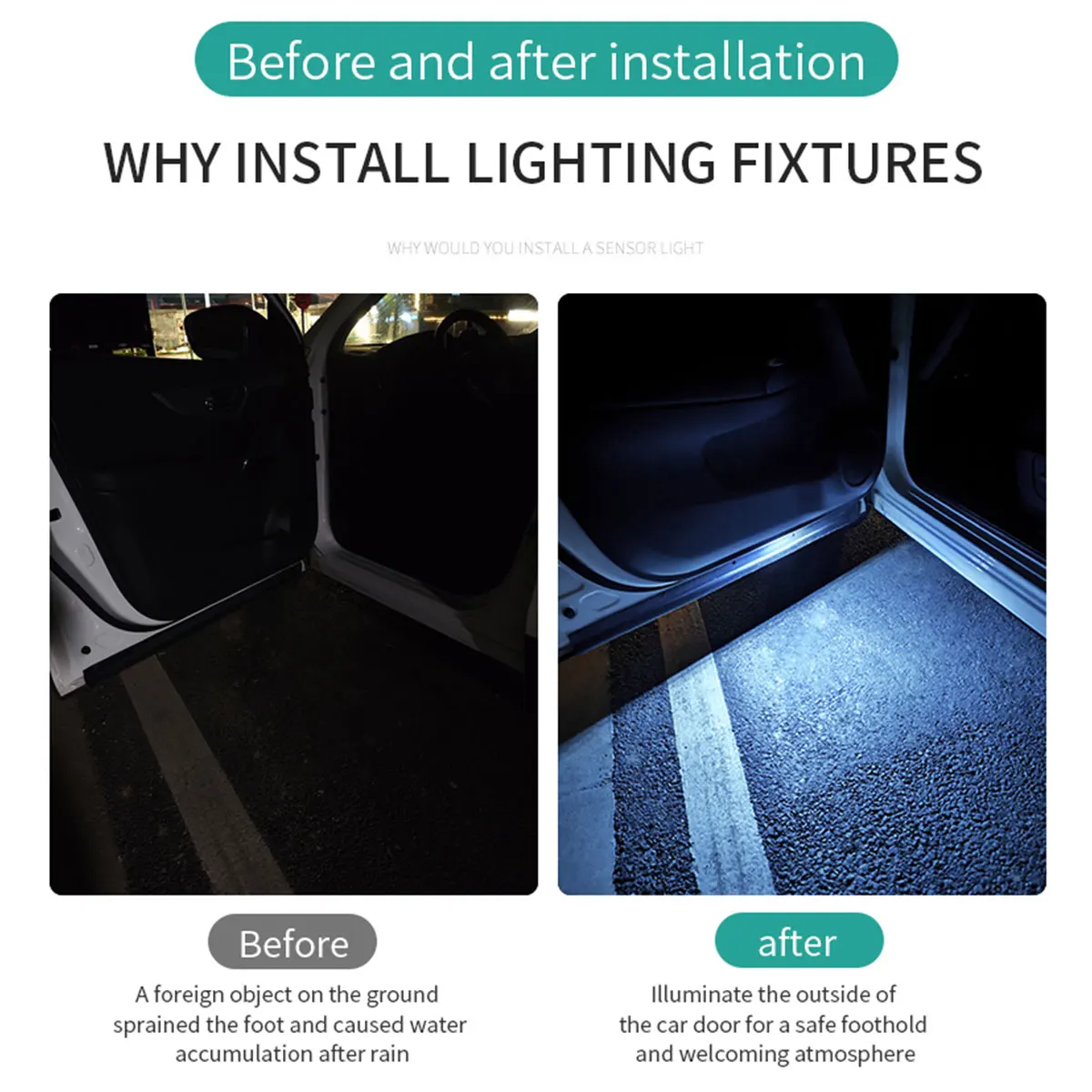 Car Door Lights LED Colorful F - Lzpz Rui Decor Lighting Store recensione e prezzo