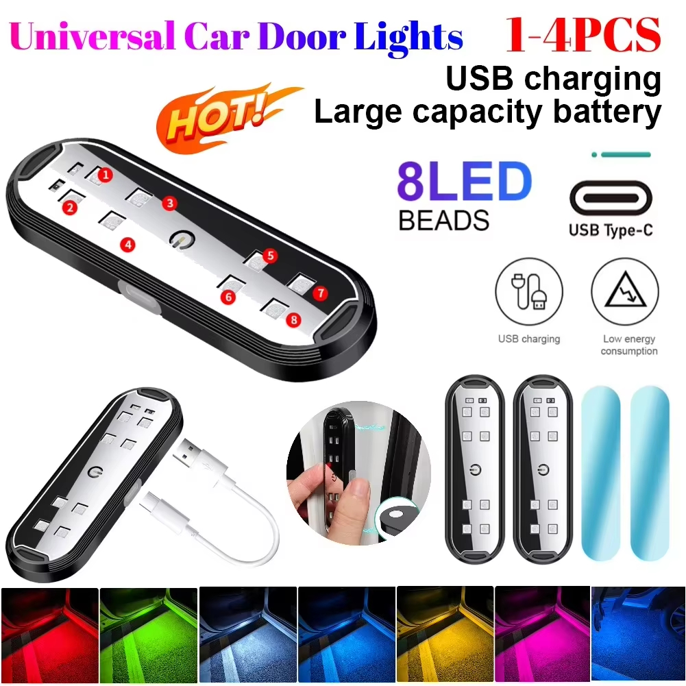 1/2PCS Car Door Lights LED Wel - Lzpz Rui Decor Lighting Store recensione e prezzo