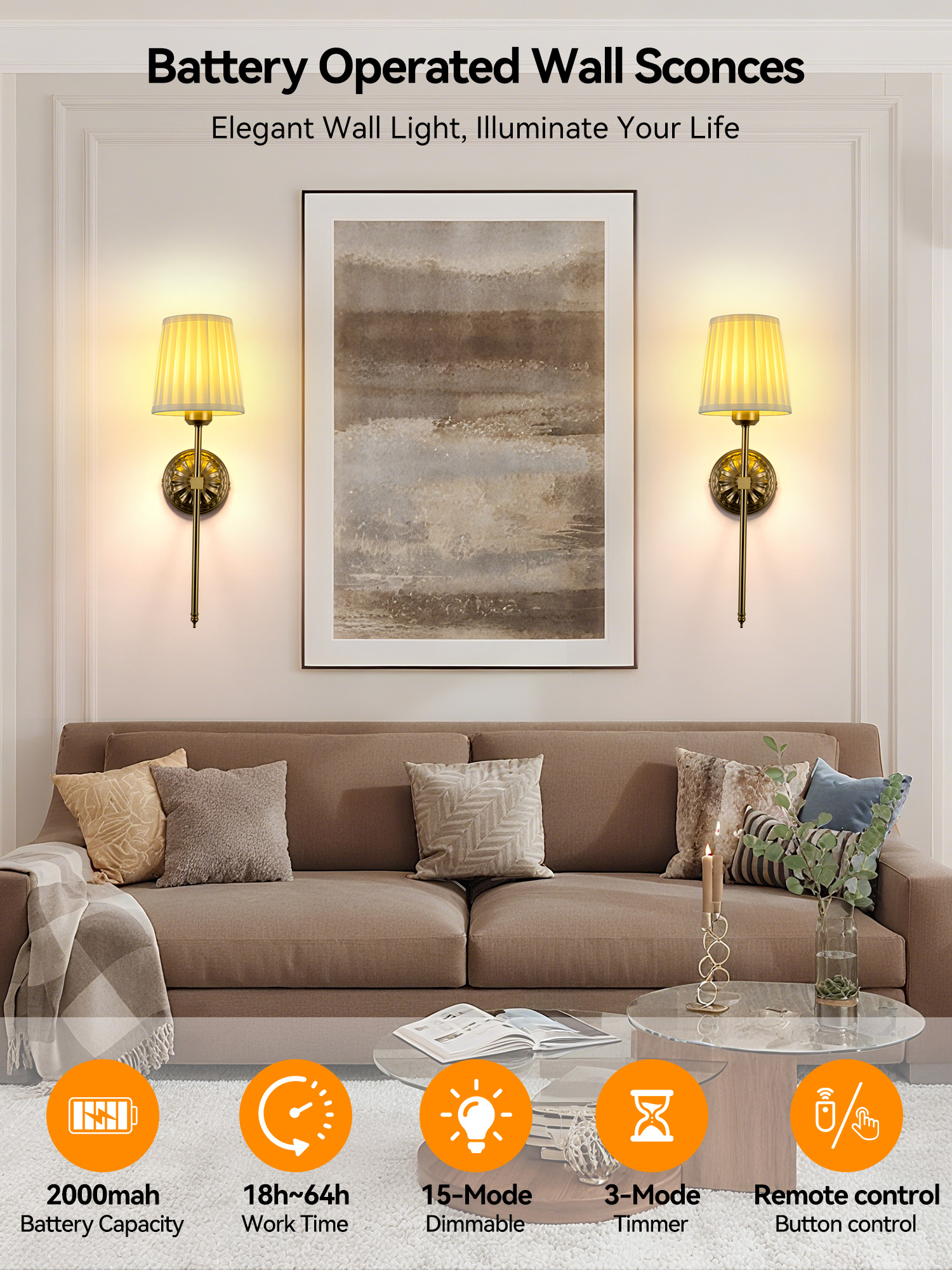 Battery-Powered Wall Light: Re - Touch Dimmer Lamp recensione e prezzo