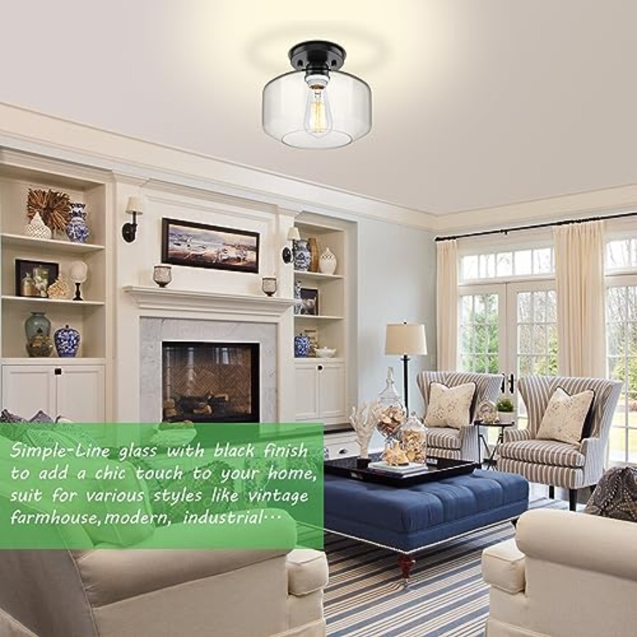 Semi Flush Mount Ceiling Light - Pendant Light Shade recensione e prezzo