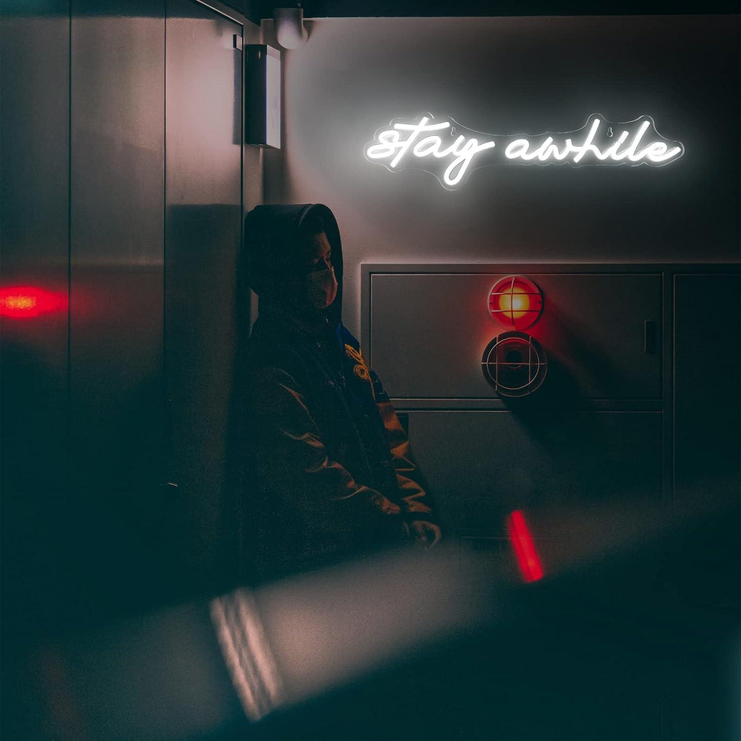 Stay Awhile Neon Signs USB Dim - Lighting Decoration For Home recensione e prezzo