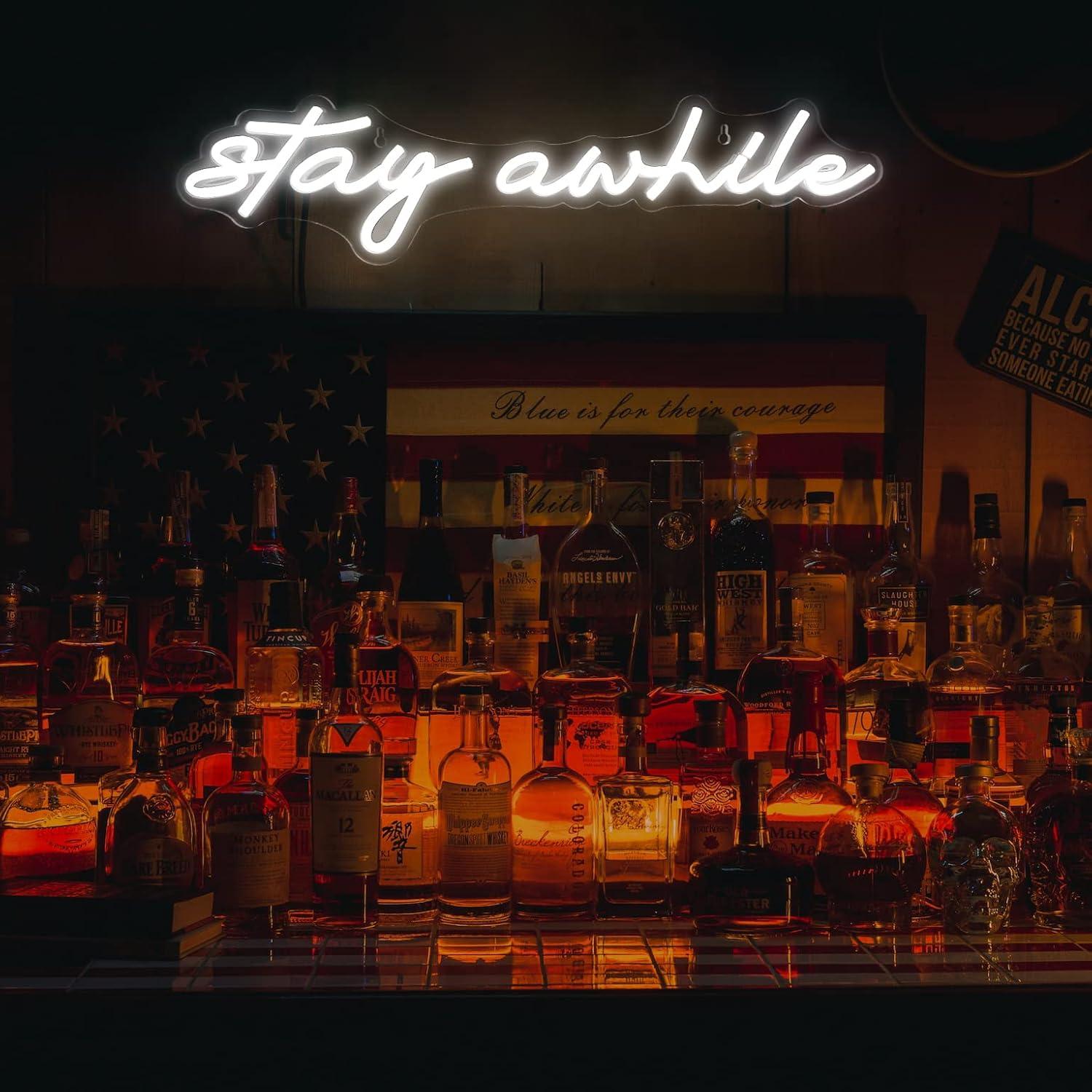 Stay Awhile Neon Signs USB Dim - Lighting Decoration For Home recensione e prezzo
