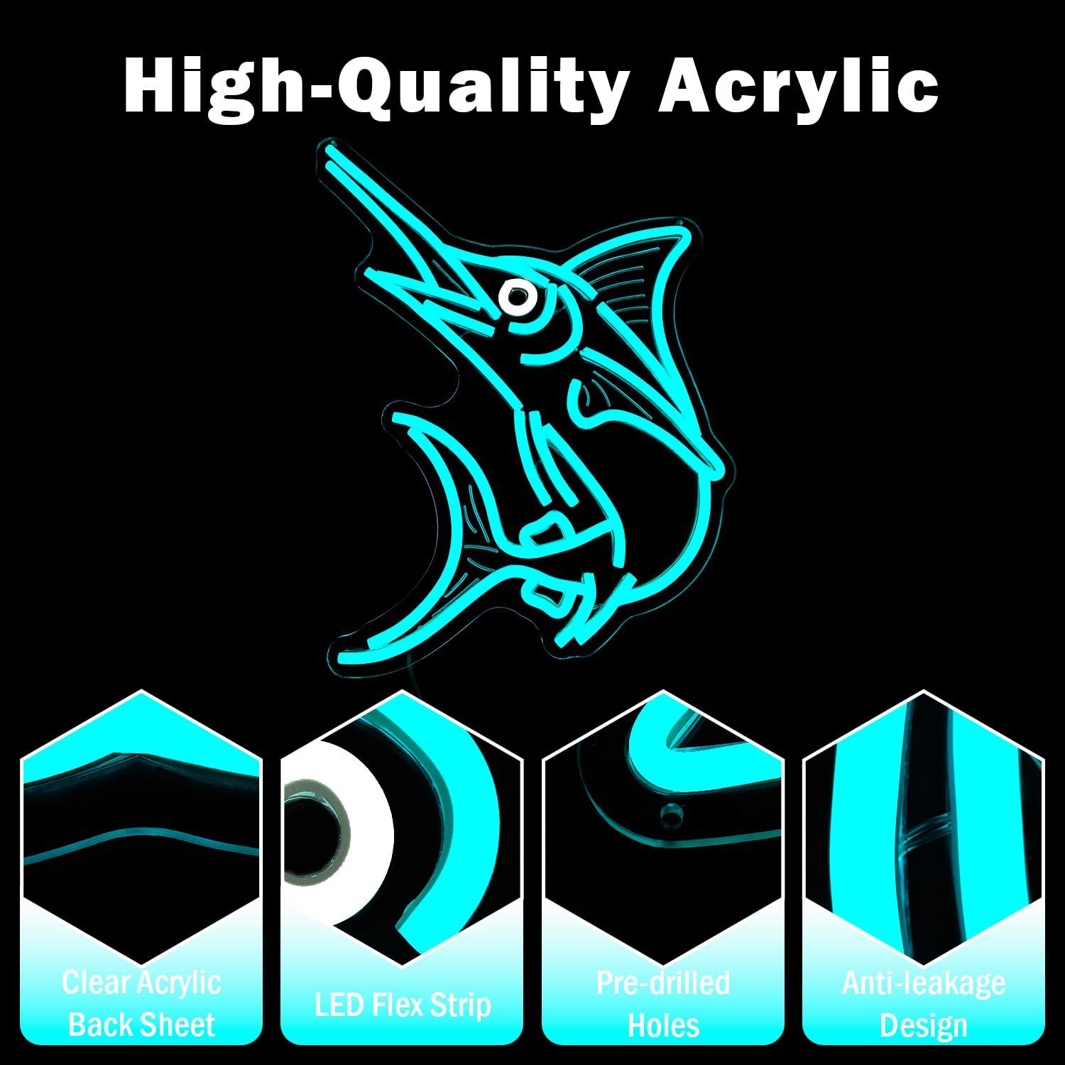 Marlin Fish Neon Sign Deep Sea - Lighting Decoration For Home recensione e prezzo
