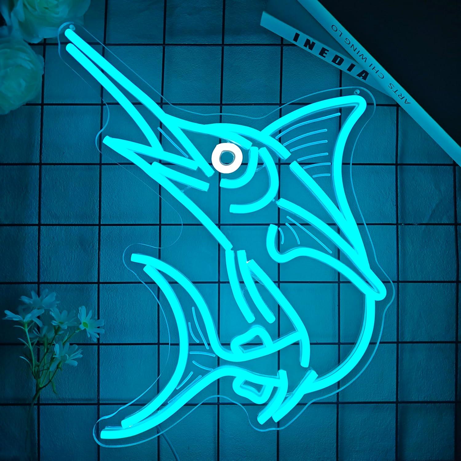 Marlin Fish Neon Sign Deep Sea - Lighting Decoration For Home recensione e prezzo