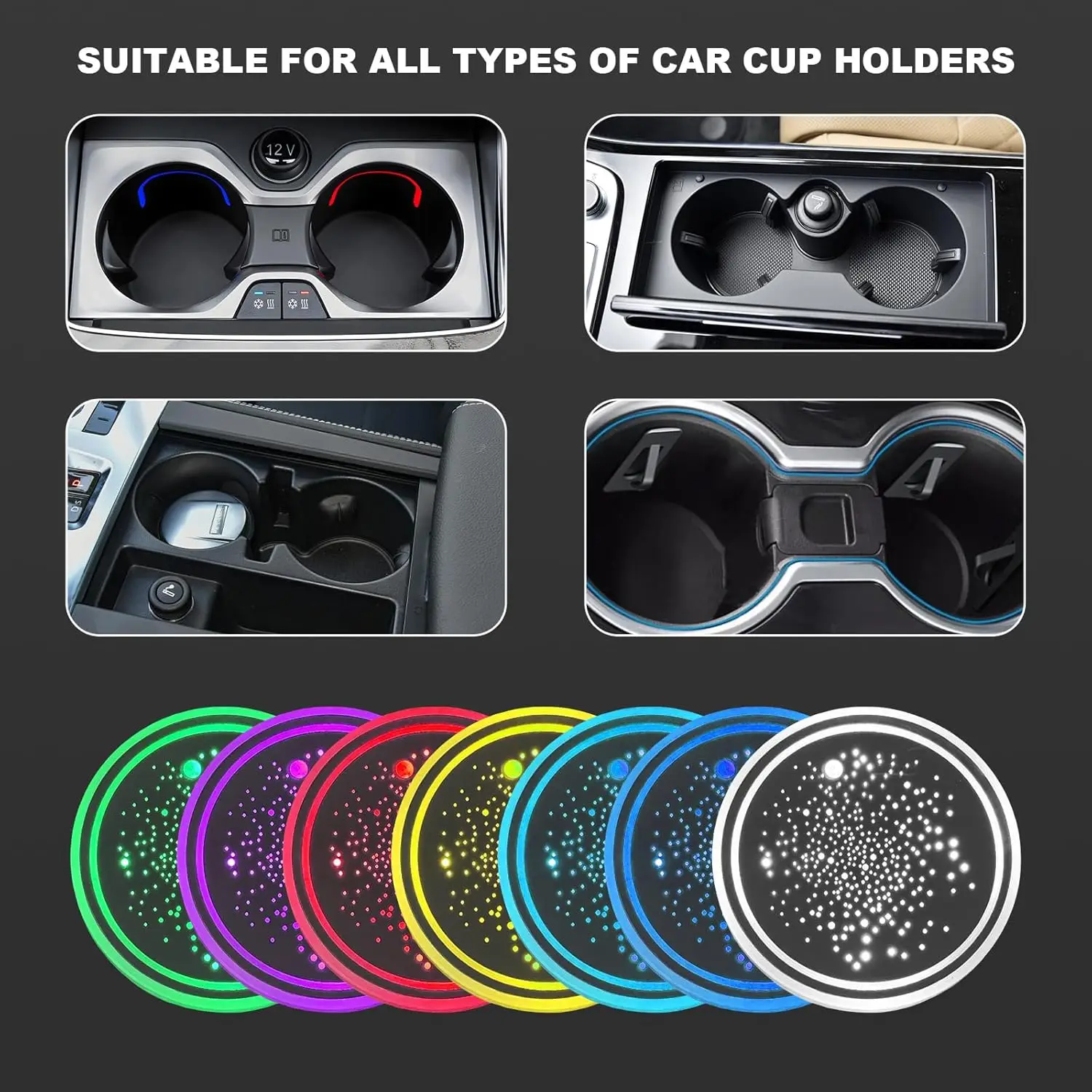 1/2PCS LED Car Cup Holder Ligh - Lzpz Rui Decor Lighting Store recensione e prezzo
