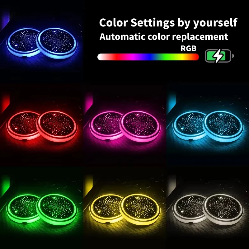 1/2PCS LED Car Cup Holder Ligh - Lzpz Rui Decor Lighting Store recensione e prezzo
