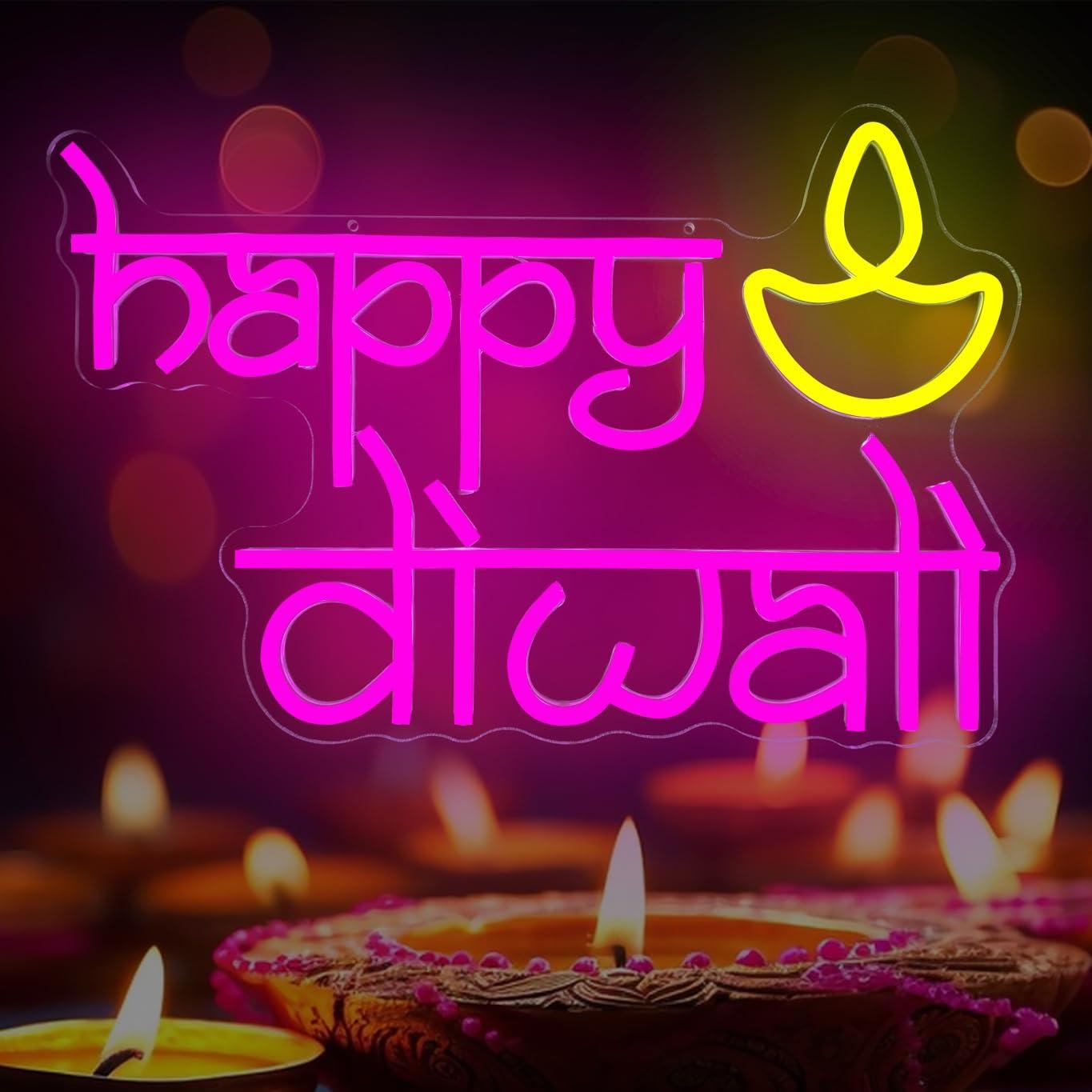 Happy Diwali Neon Sign USB Pow - Lighting Decoration For Home recensione e prezzo