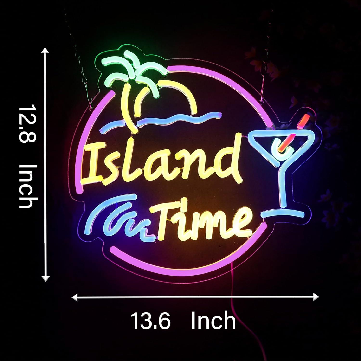 Island Time Neon Sign LED Ligh - Lighting Decoration For Home recensione e prezzo