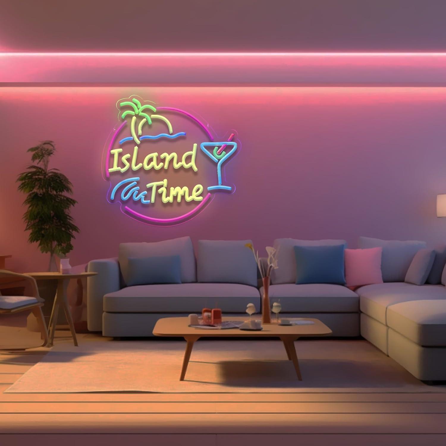 Island Time Neon Sign LED Ligh - Lighting Decoration For Home recensione e prezzo