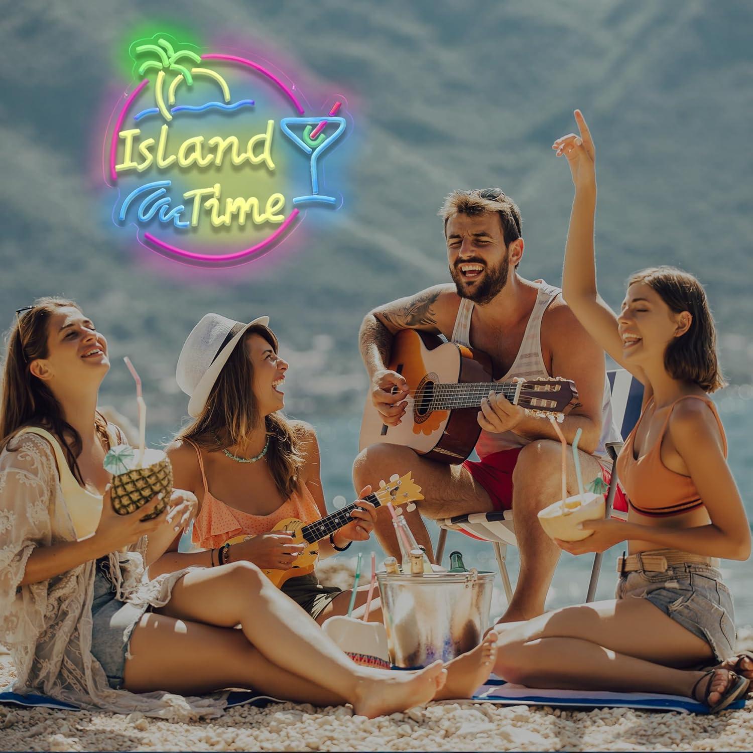 Island Time Neon Sign LED Ligh - Lighting Decoration For Home recensione e prezzo