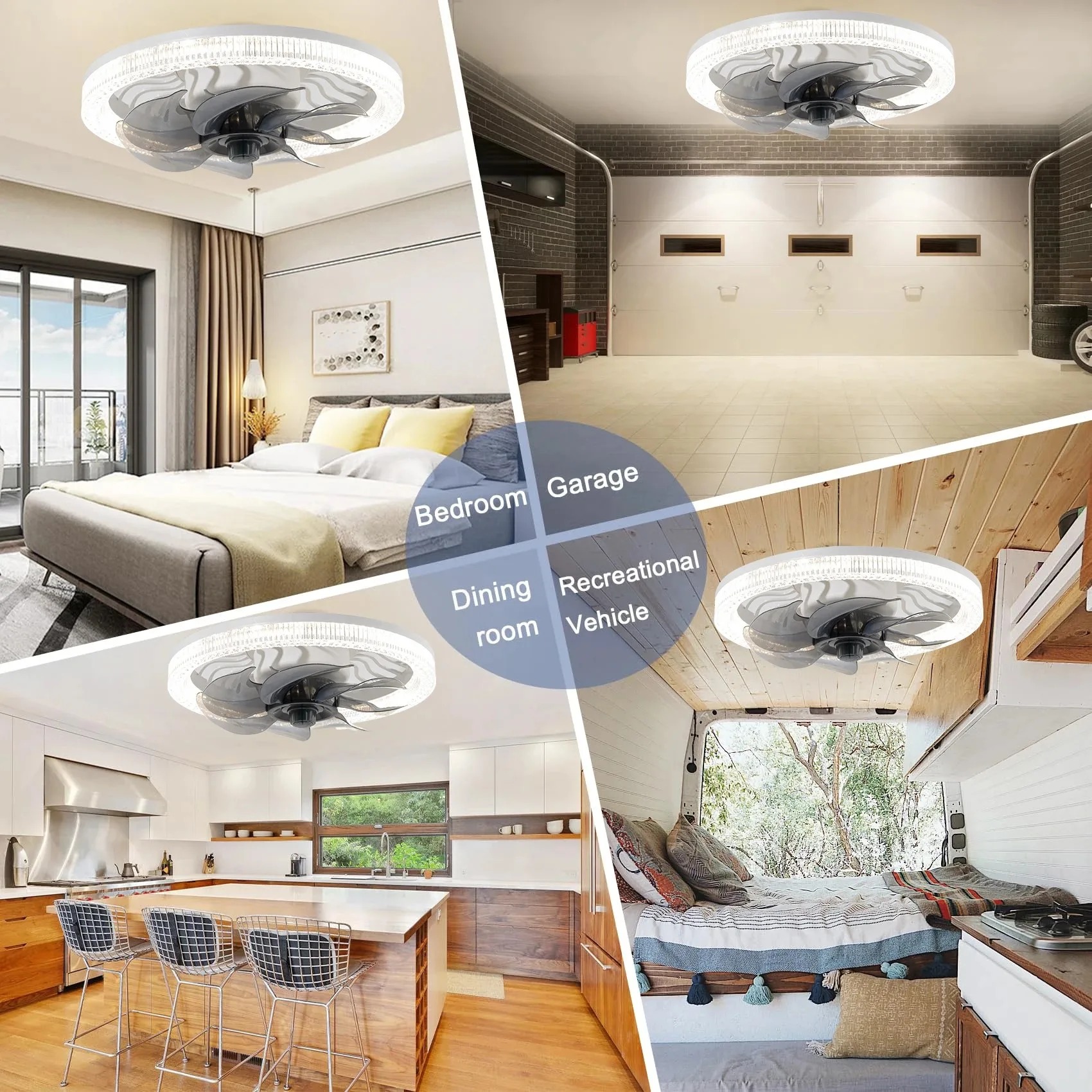 Smart LED Ceiling Fan Light wi - Touch Dimmer Lamp recensione e prezzo