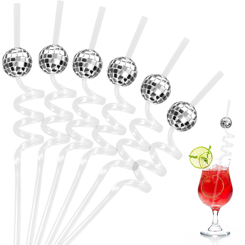 6pcs Mirror Disco Ball Straws  - Disco Ball Mirror recensione e prezzo