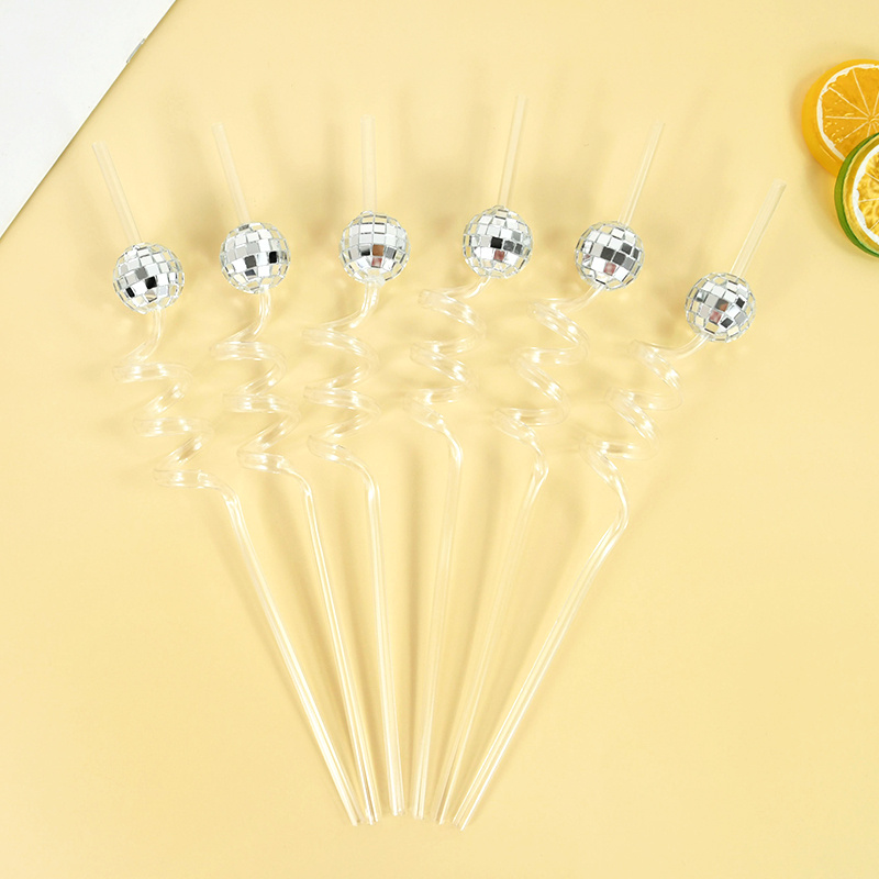 6pcs Mirror Disco Ball Straws  - Disco Ball Mirror recensione e prezzo