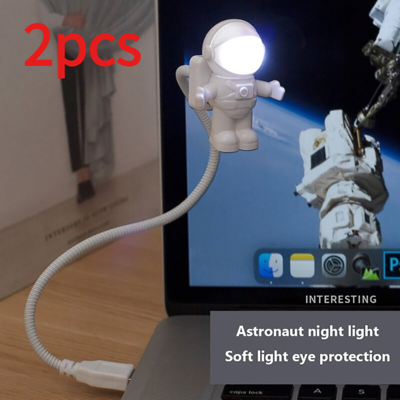 2pcs Astronaut USB Night Light - Touch Dimmer Lamp recensione e prezzo