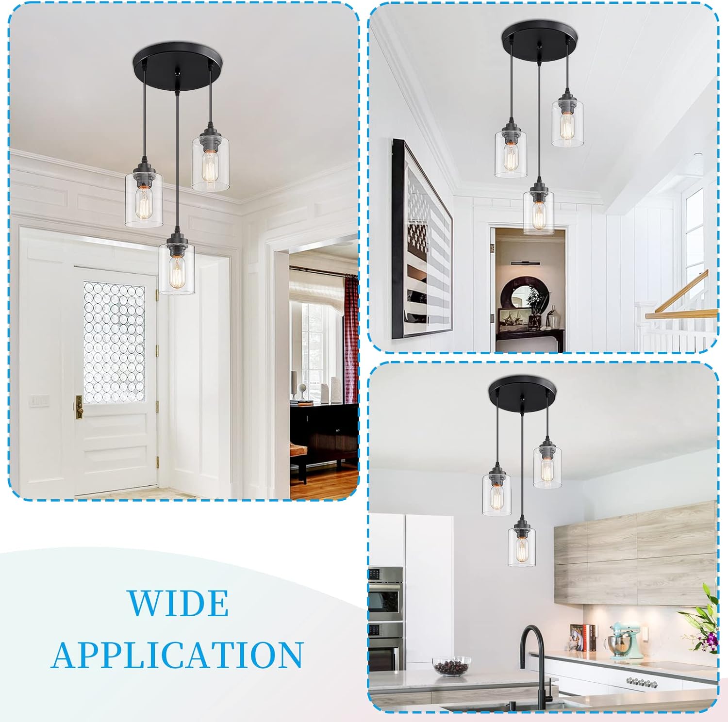 3-Light Pendant Lighting with  - Pendant Light Shade recensione e prezzo