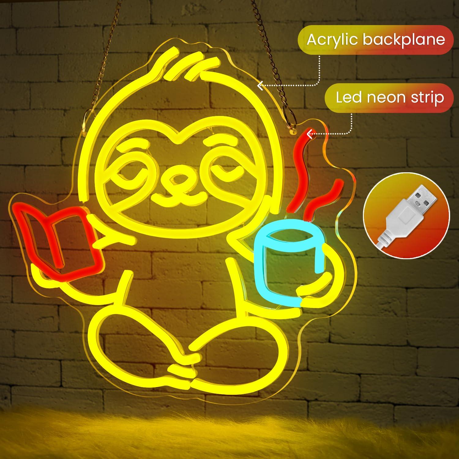 Sloth Neon Sign USB Dimmable L - Lighting Decoration For Home recensione e prezzo