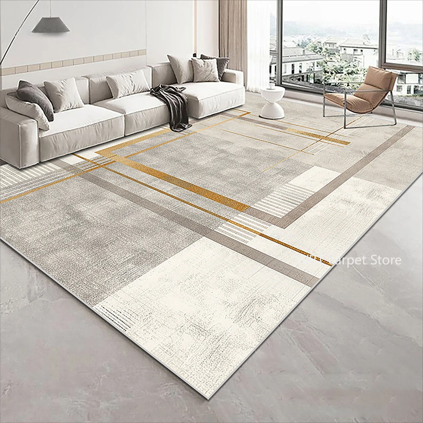 Modern Golden Geometry Carpet  - Home Decor Lighting Wholesale recensione e prezzo