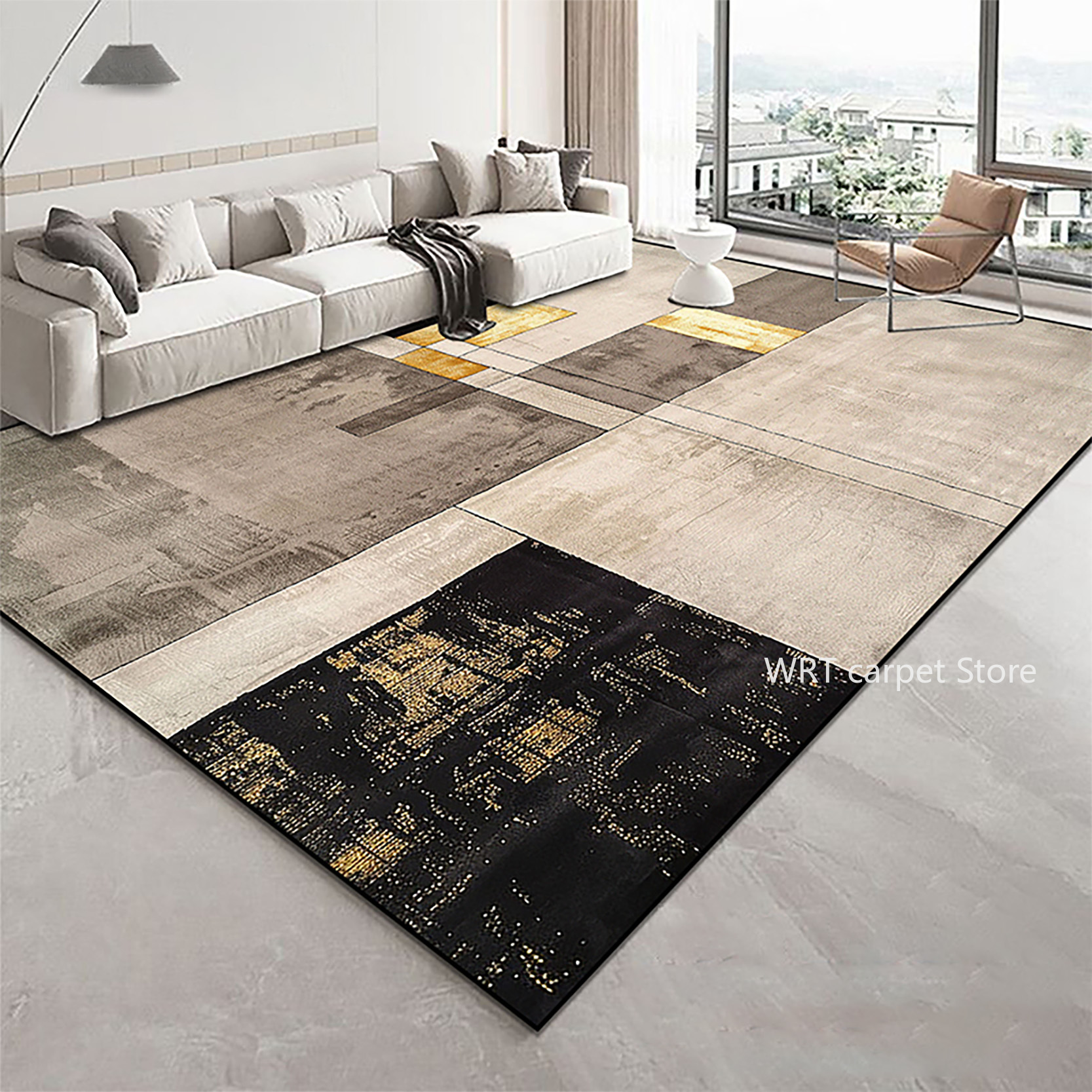 Modern Golden Geometry Carpet  - Home Decor Lighting Wholesale recensione e prezzo
