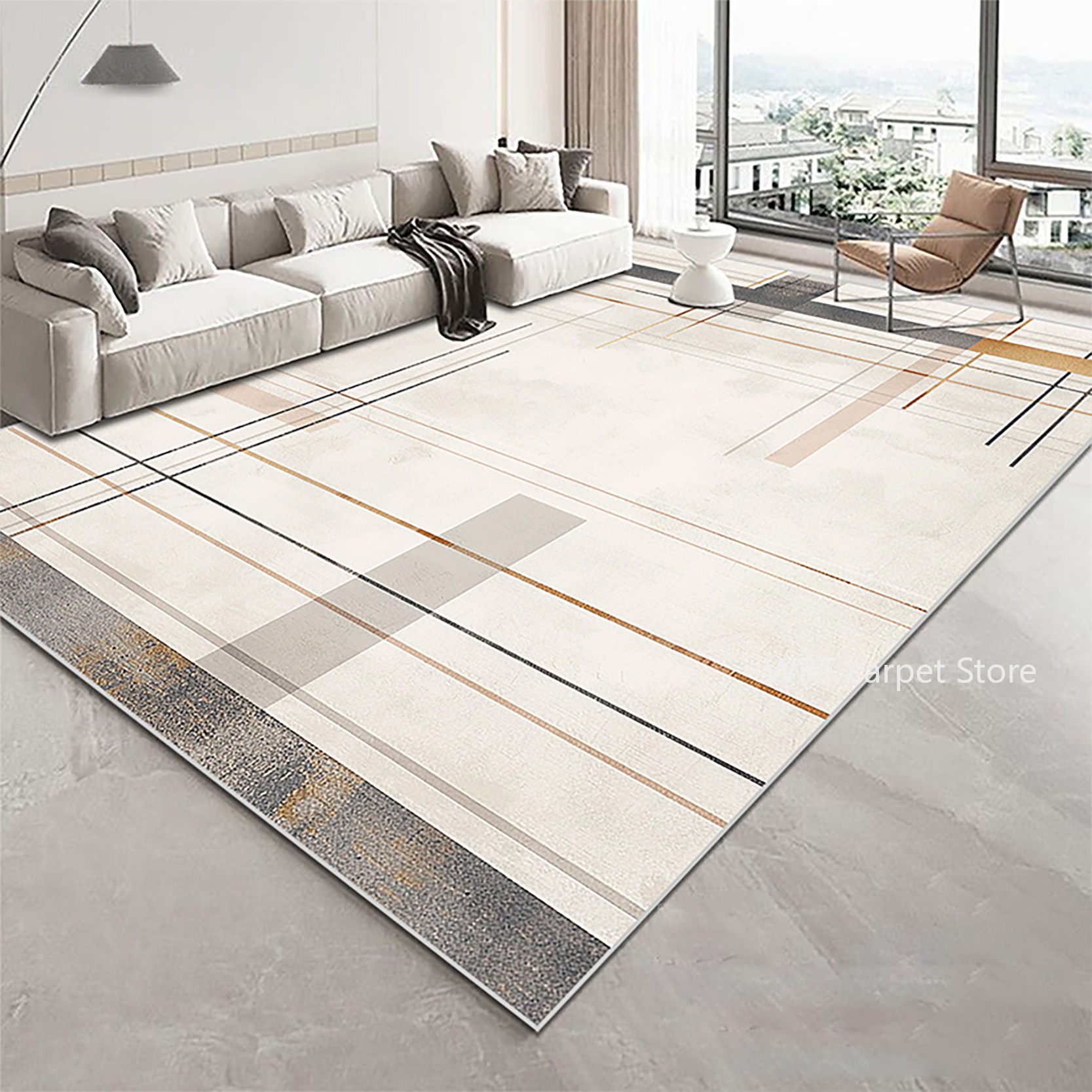 Modern Golden Geometry Carpet  - Home Decor Lighting Wholesale recensione e prezzo