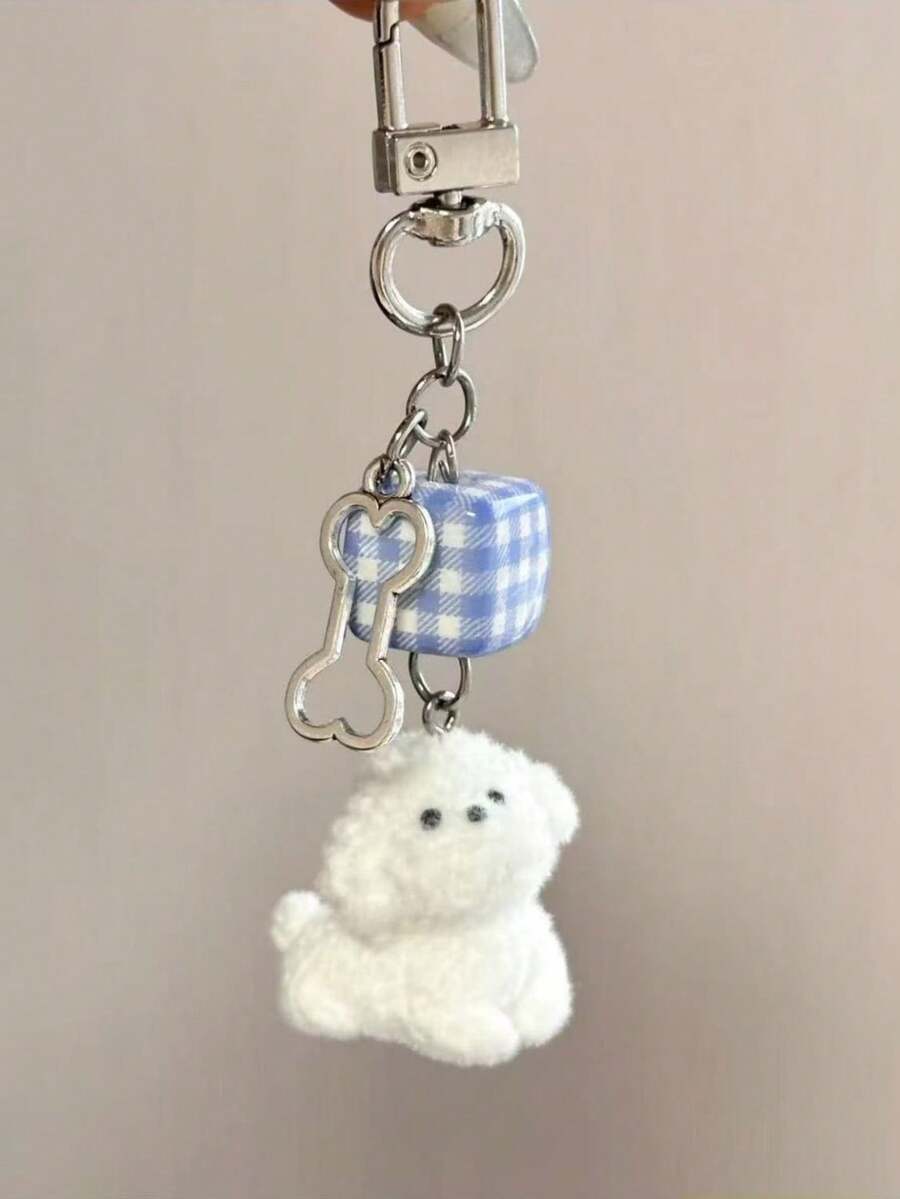 Flocked Cat Keychain With Fish - Decor Lighting Phone Number recensione e prezzo