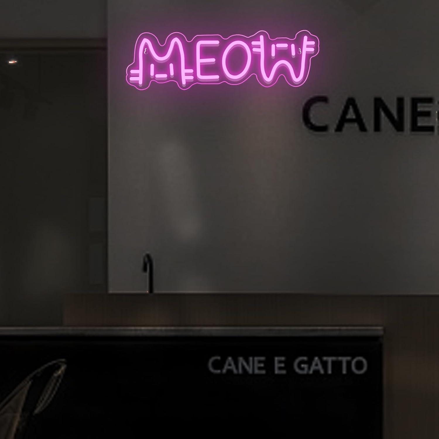 Meow Neon Sign Cat USB Powered - Lighting Decoration For Home recensione e prezzo