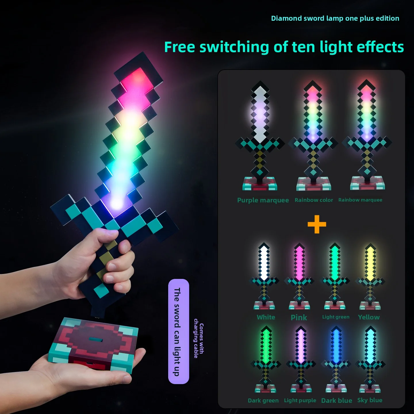 Minecraft Diamond Sword LED Ni - Lighting Decor Minecraft recensione e prezzo