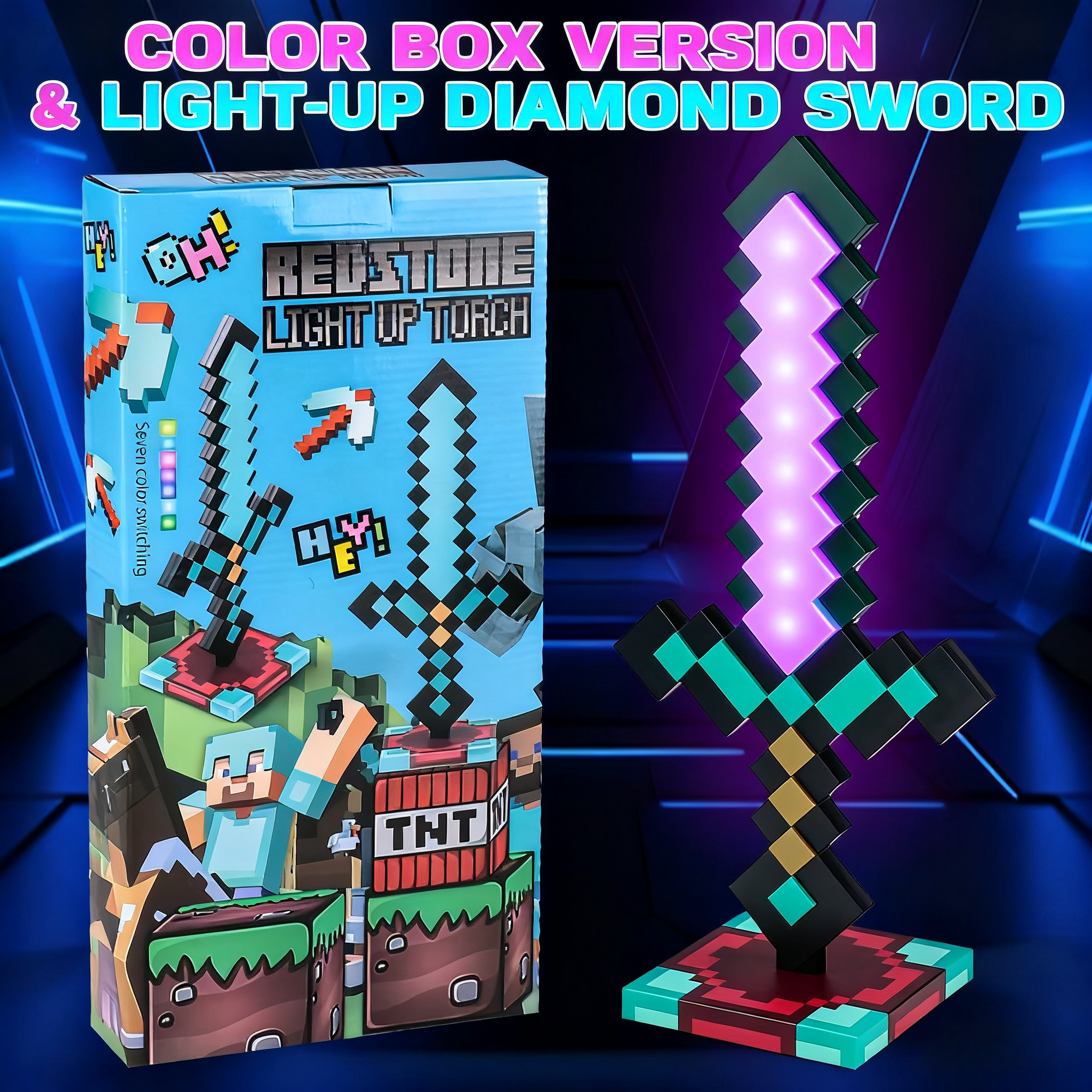 Minecraft Diamond Sword LED Ni - Lighting Decor Minecraft recensione e prezzo