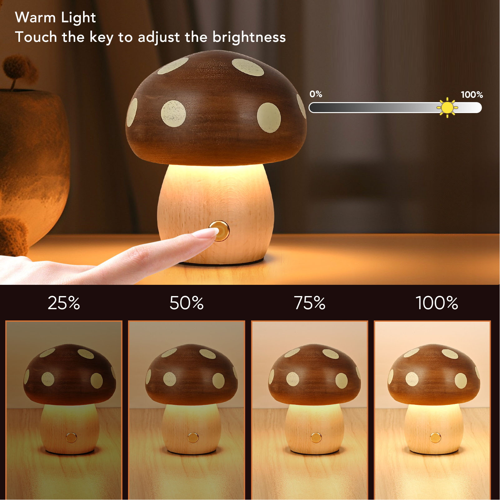 LED Table Lamp Warm Light USB  - Mushroom Table Lamp recensione e prezzo