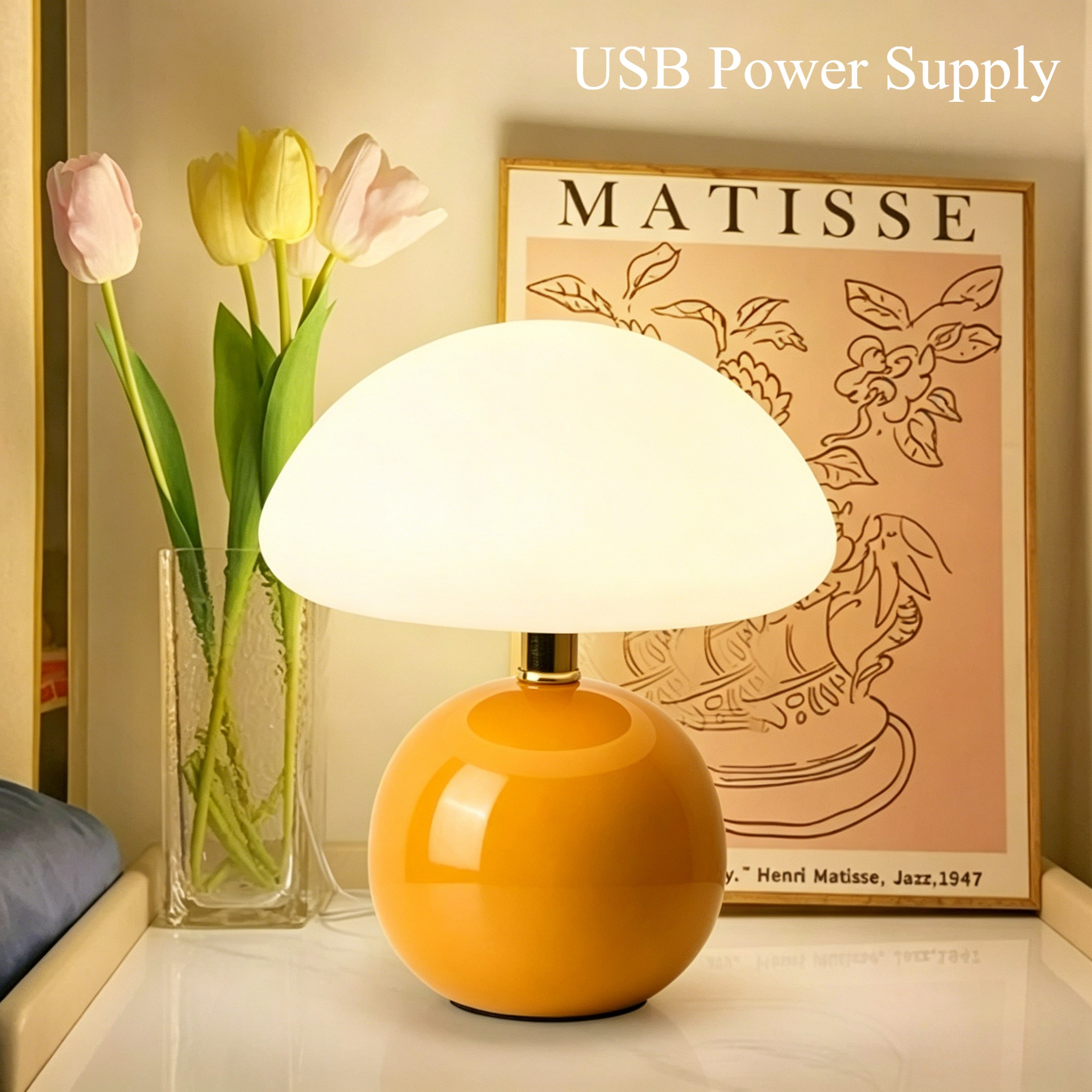 Cream Style Mushroom Table Lam - Mushroom Table Lamp recensione e prezzo