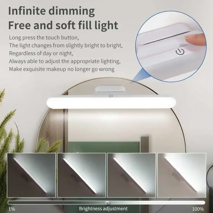 LED Makeup Mirror Light Rechar - Touch Dimmer Lamp recensione e prezzo