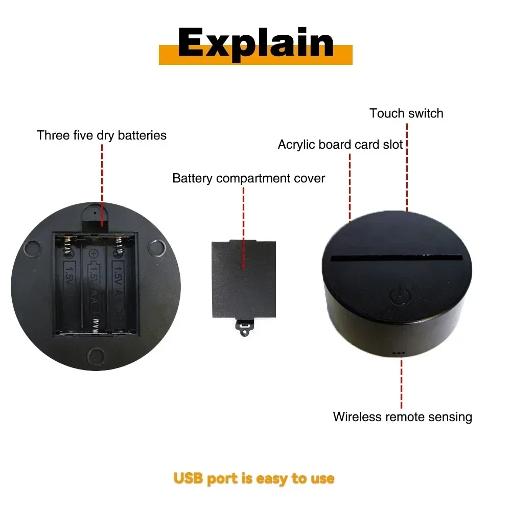 LED Night Light Illusion Stitc - Touch Dimmer Lamp recensione e prezzo