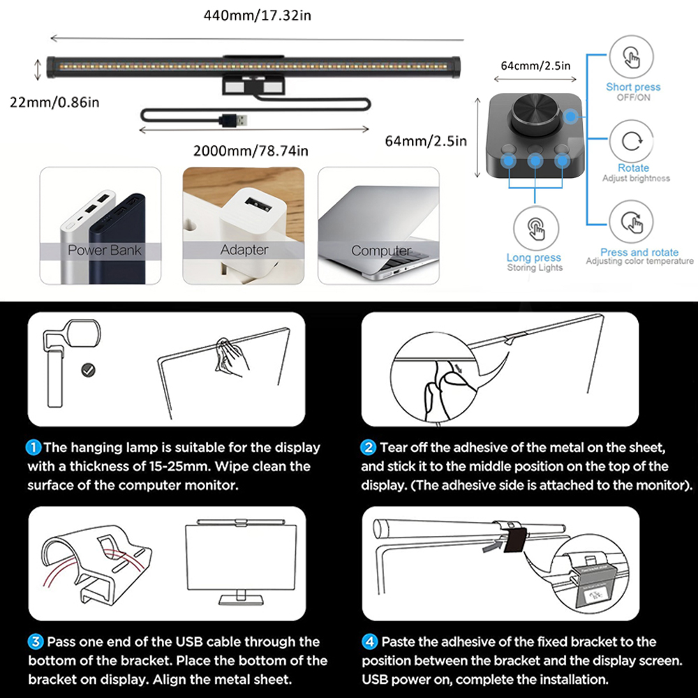 LED Eye-Care Desk Lamp Led Mon - Touch Dimmer Lamp recensione e prezzo