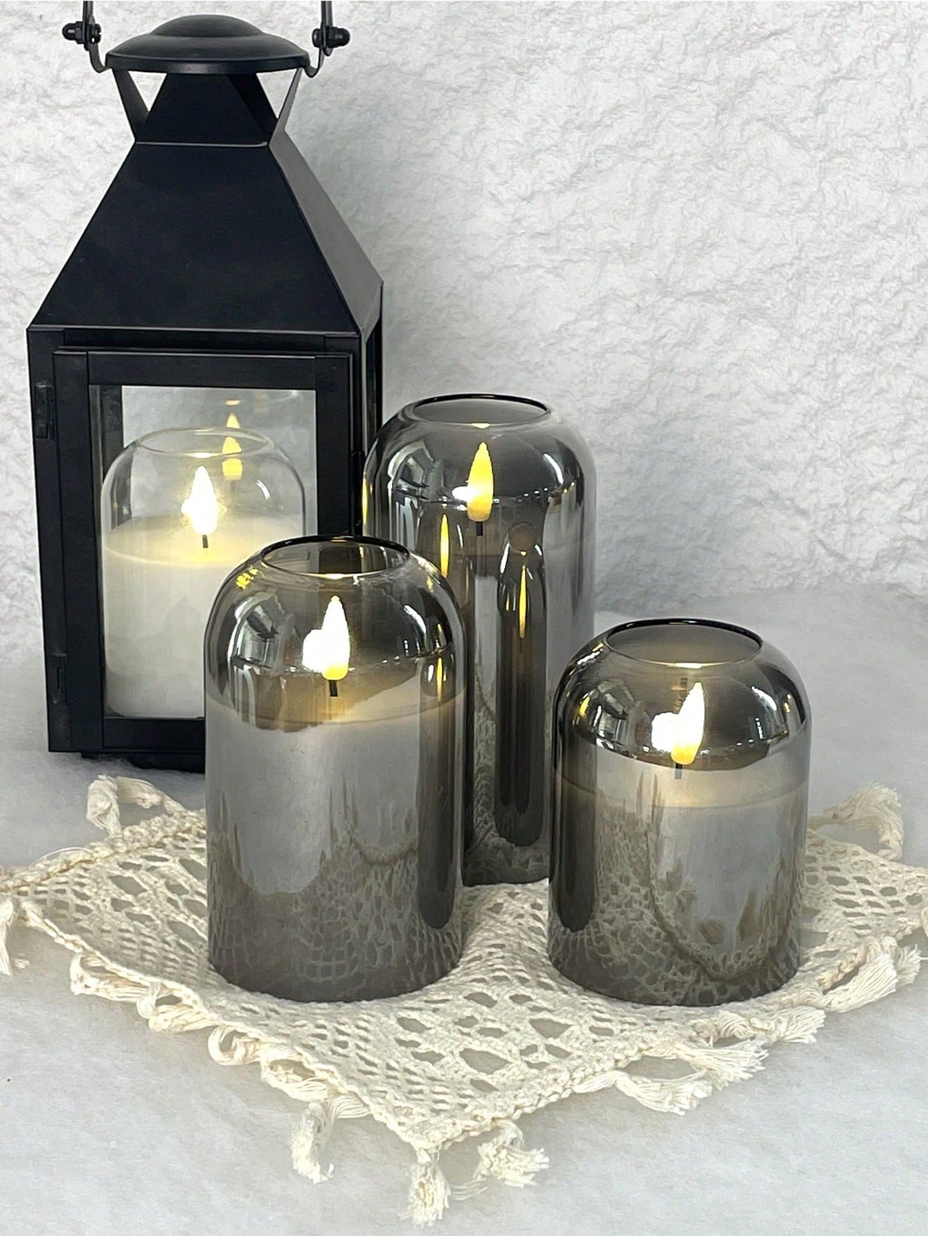3 Pack Grey Flameless LED Cand - Lighting Decoration For Home recensione e prezzo